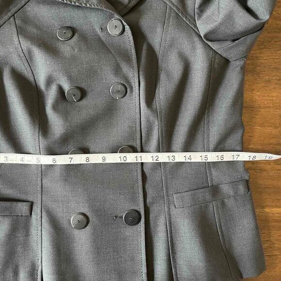 WWORTH Gray Wool Long Sleeve Button Down  Blazer size 8 - Picture 9 of 16